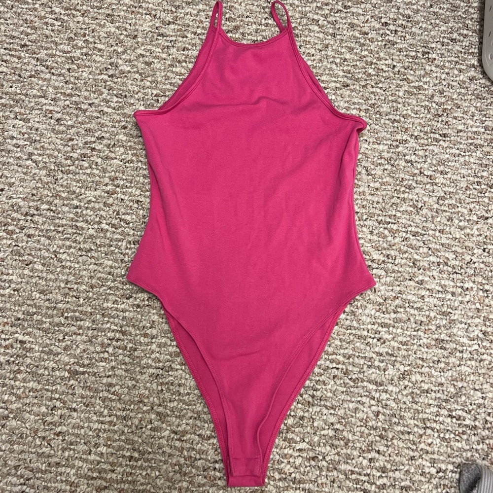 ZARA pink high neck bodysuit